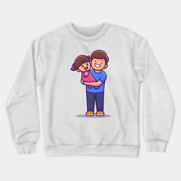 Cute Father And Daughter Crewneck Sweatshirt by Catalyst Labs